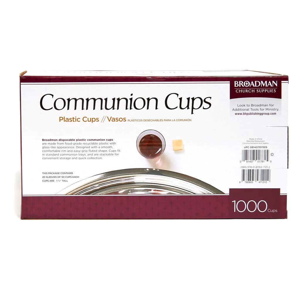 BROADMAN CHURCH SUPPLIES BROADMAN CHURCH SUPPLIES Plastic, Disposable, Recyclable Communion Cups, 1000 Count