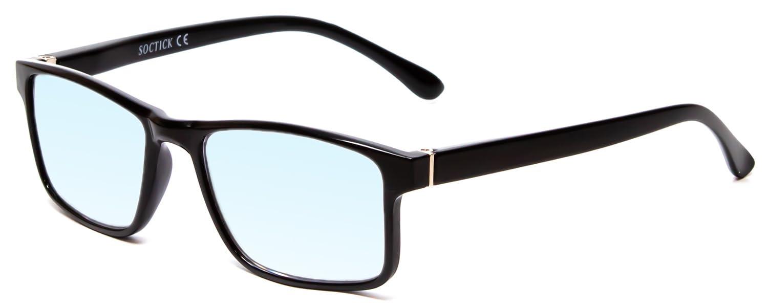 Medspex Medspex Blue Light Blocking Reading Glasses +0.75 Black Men Women Designer Computer Readers Trendy Durable Modern Eyeglass