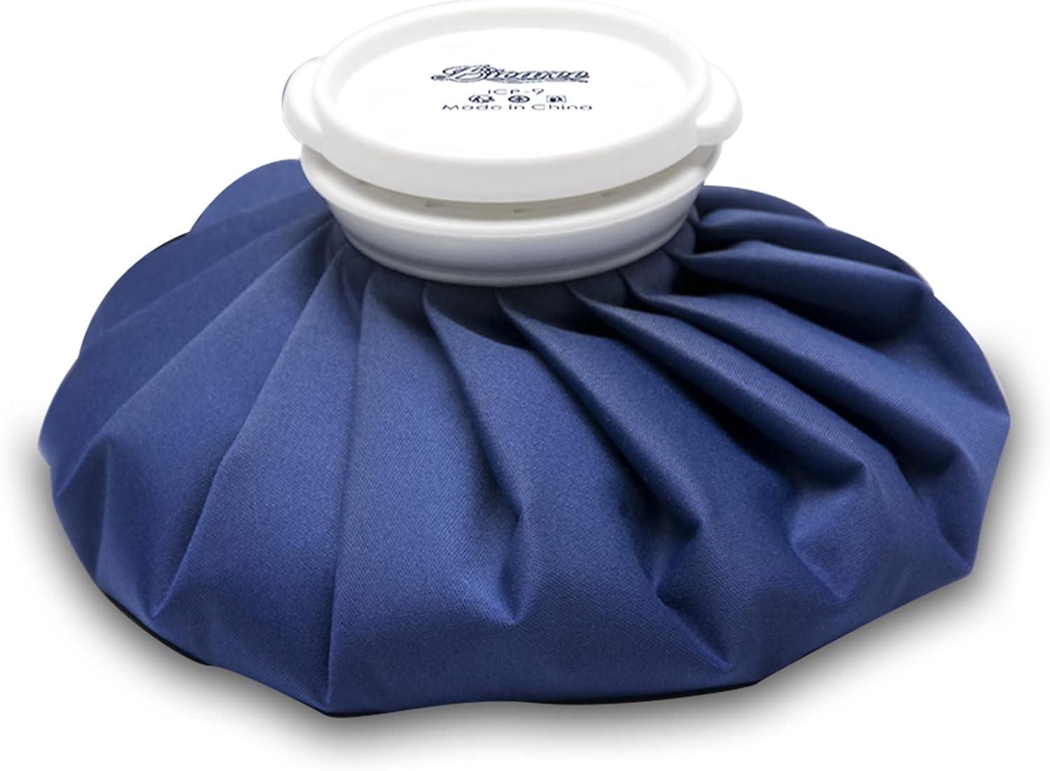 BICAREE BICAREE Ice Pack for Injuries Reusable, Ice Bags Hot Water Bag for Hot & Cold Therapy and Pain Relief with Cover, No-Leak Elastic Breathable Ice Bag, Size 9\"