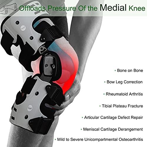 Orthomen Orthomen OA Unloader Knee Brace - Support for Arthritis Pain, Osteoarthritis, Cartilage Defect Repair, Avascular Necrosis, Bone on Bone Knee Joint Pain and Degeneration (Medial/Inside - Right)