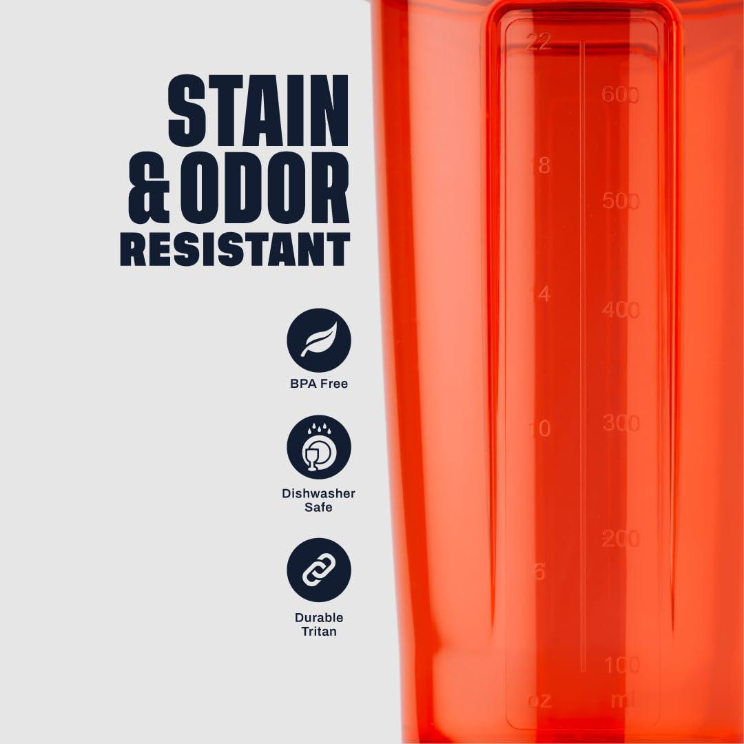 BlenderBottle BlenderBottle Shaker Bottle Pro Series Perfect for Protein Shakes and Pre Workout, 28-Ounce, Full-Color Coral