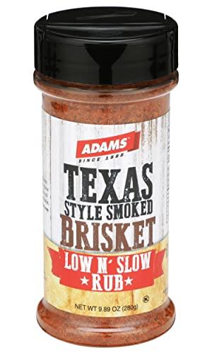 ADAMS EXTRACT Adams Texas Style Smoked Brisket Low N’ Slow Rub, 9.89 Ounce Bottle (Pack of 1)