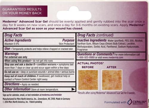 Mederma Mederma Advanced Scar Gel - 1x Daily: Use less, save more - Reduces the Appearance of Old & New Scars - #1 Doctor & Pharmacist Recommended Brand for Scars - 0.7 ounce, 0.7 Ounce