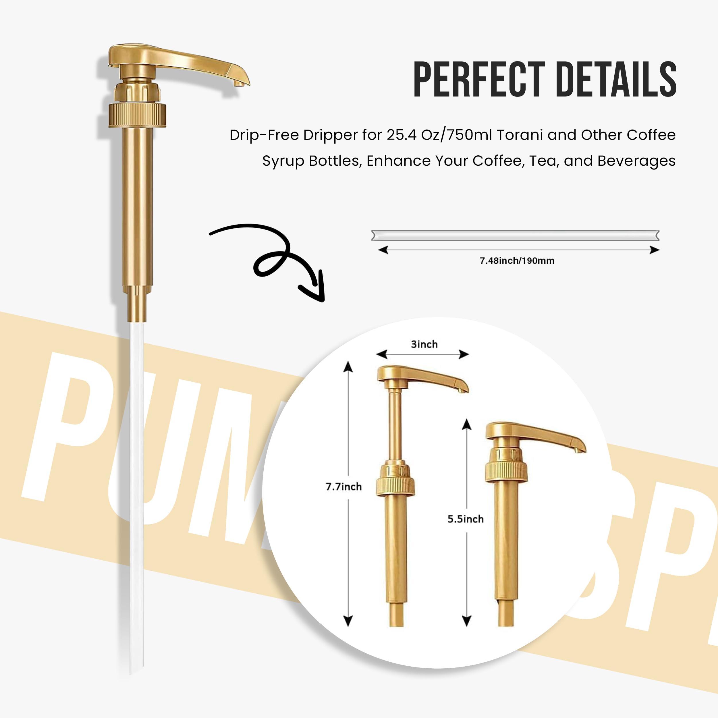 Jimoco Torani Sugar Free French Vanilla Syrup for Coffee 25.4 Ounces Coffee Syrups and Flavors with Jimoco Pump Syrup Dispenser