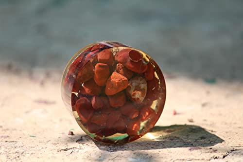 Jet International Crystal Exquisite Red Jasper Flower of Life Orgone Tower Buster Piezo Electric Generator Frequency Ions Tested Cloud Chem Buster