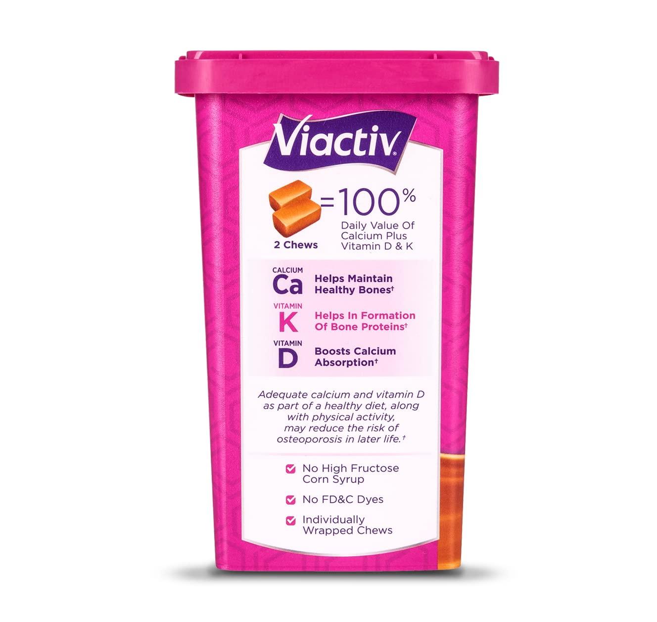 Viactiv Viactiv, Calcium Plus D, Soft Chews, Caramel - 100 soft chews, Pack of 6