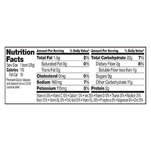 Cheerios Honey Nut Cheerios Cereal Single Serve Bowl, Heart Healthy Breakfast Cereal, Gluten Free Cereal with Whole Grain Oats, 1 Oz, 96 Count