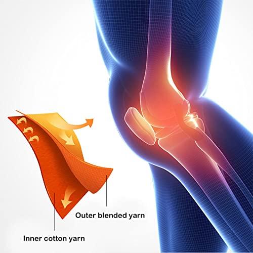 Fottone Self Heating Knee Pads Magnetic Therapy - Kneepad Outdoor Sports Knee Protector for Knee Fatigue Leg Massager Heated Knee Pad for Stress Relief (Gray, L)