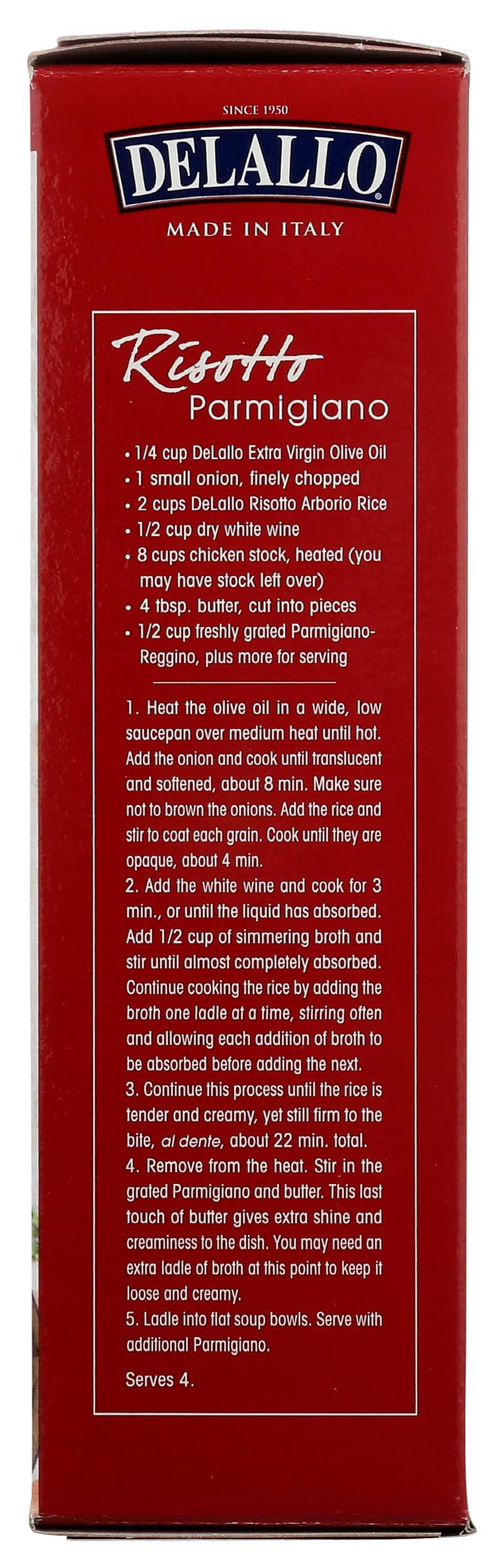 DeLallo DeLallo Arborio Risotto Rice, 17.6 Ounce Box, Italian Rice Mix, Authentic Recipe