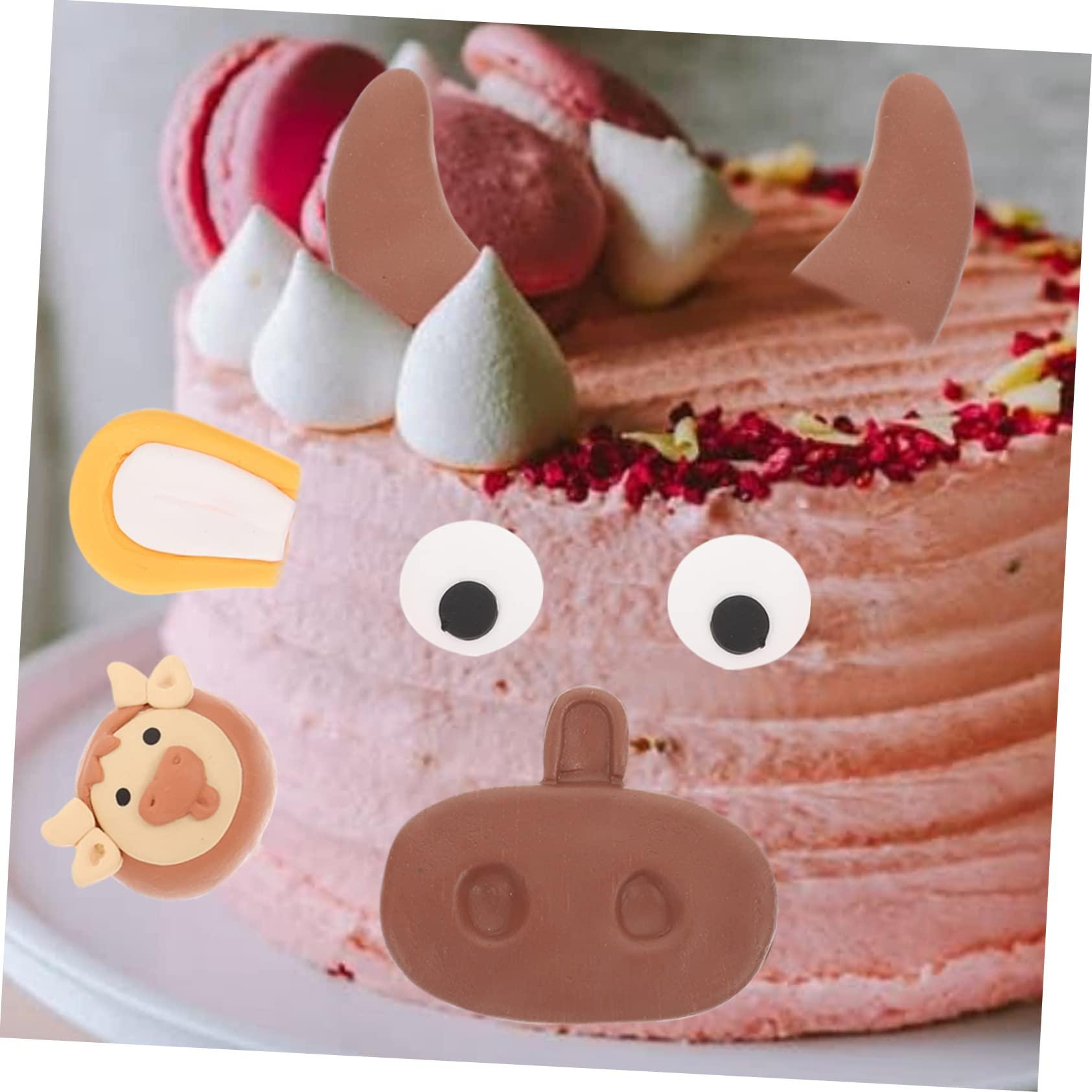 VOSAREA VOSAREA 1 Set Calf Cake Decorating Cow Cake Decoration Party Decor Baby Decorations Wedding Decorations for Ceremony Cow Cake Ornament Cow Cupcake Toppers Diy Decorative Cake Topper Coffee