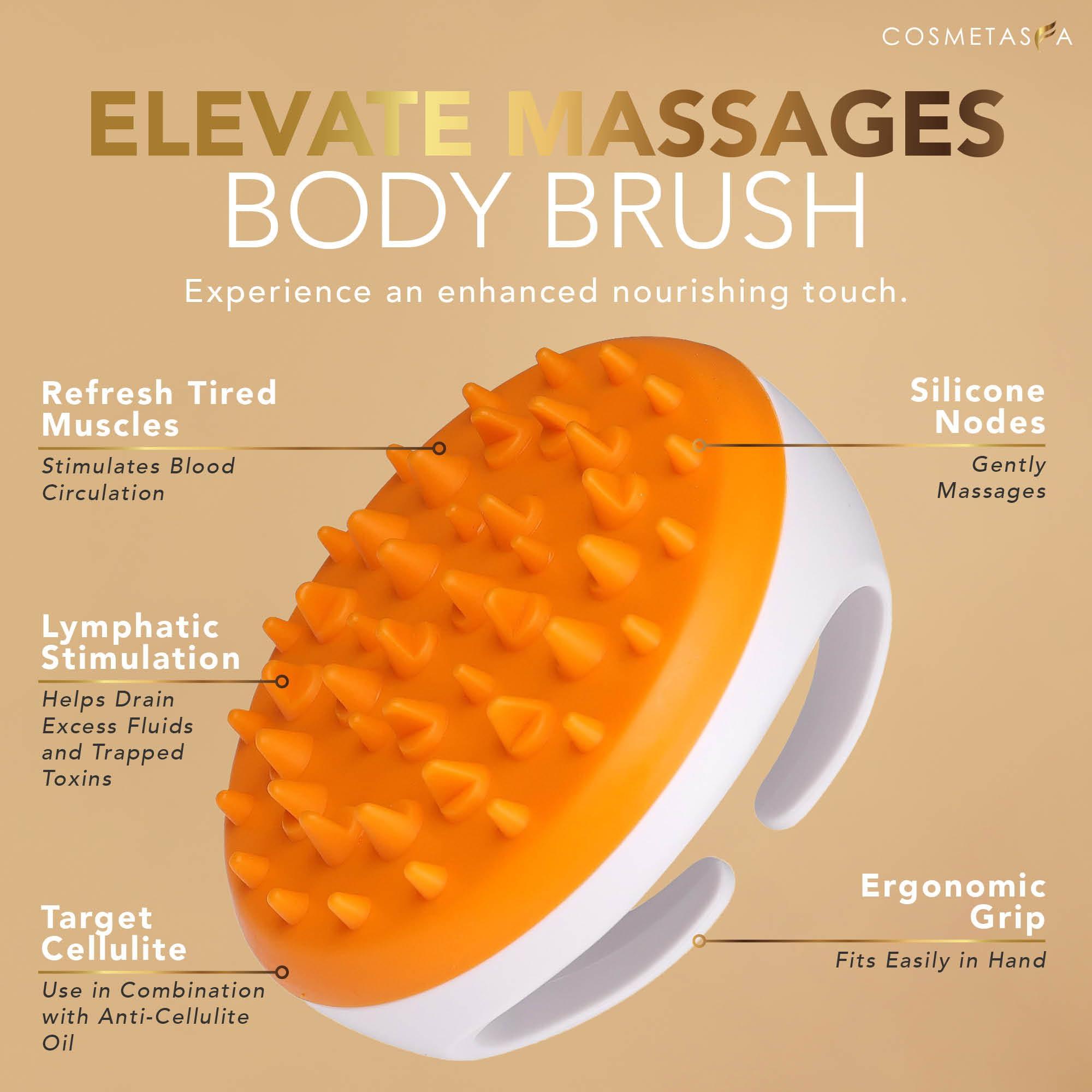 Cosmetasa Cellulite Massage Oil, Gel & Mitt - Natural Hot Cream Massage Gel, Oil & Massager - Firm, Tone, Tighten & Moisturize Skin. Soothes Muscles (16.9 oz)