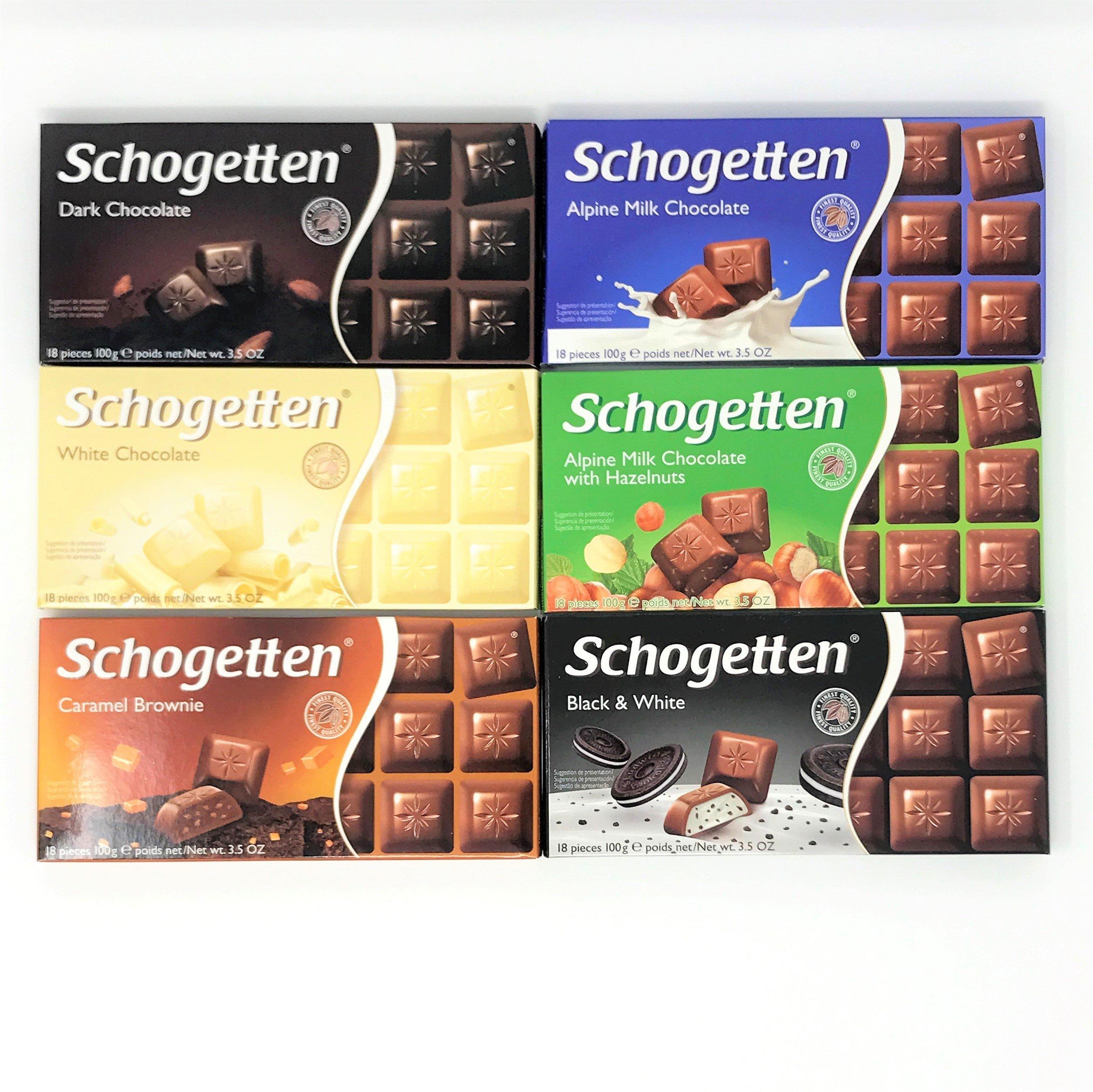 Schogetten Schogetten Assortment of German Pre-Selected Chocolates (Bundle of 6 bars)