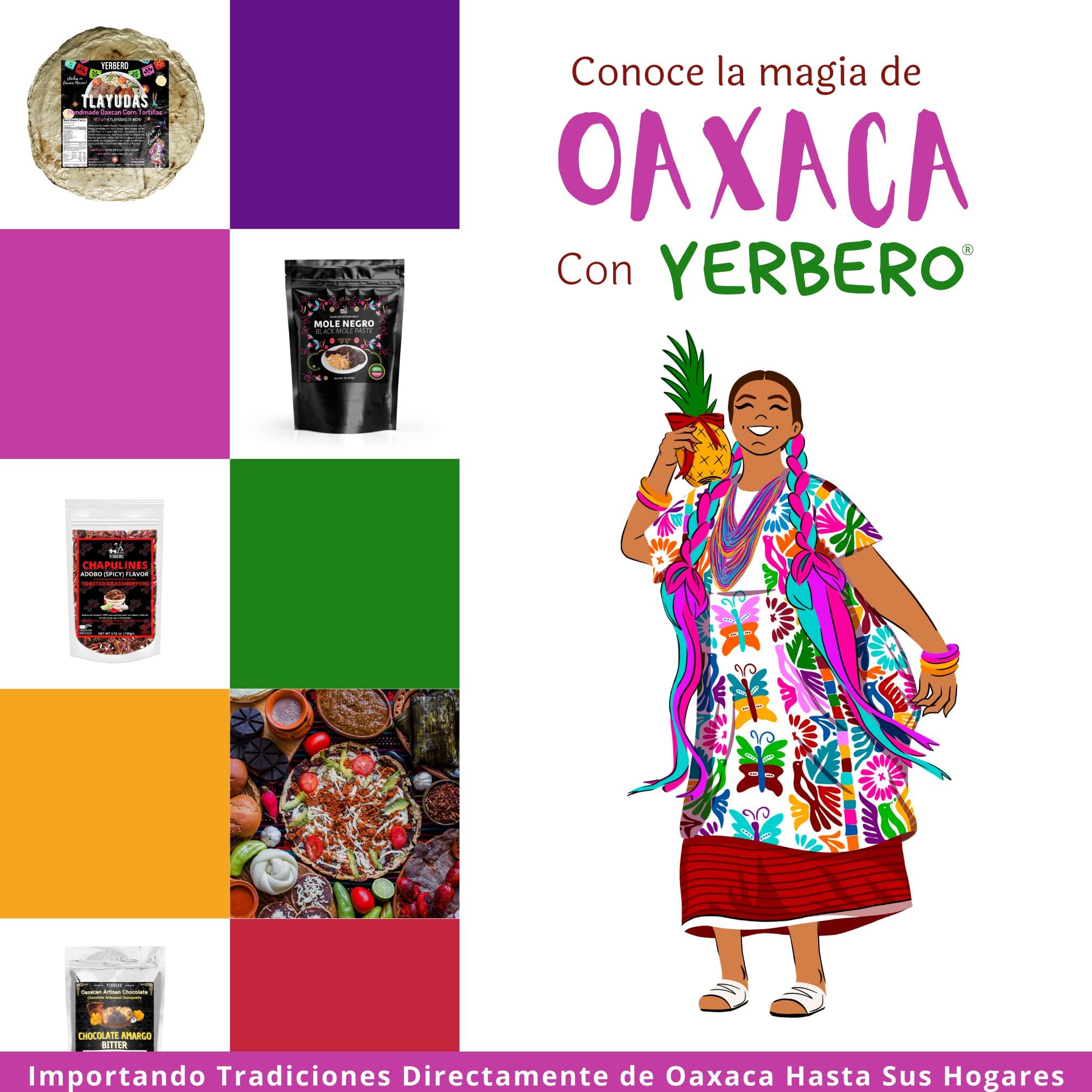 YERBERO Yerbero - 100% Authentic Oaxacan Tlayuda 16\'\' ( 6 pz ) | Tlayuda Autentica Oaxaquena Hecha 100% Maiz | Clayuda All Natural Ingredients, Prepare Your Favorite Oaxacan Dishes At Home Considered As The Mexican Pizza. (16 Inch)