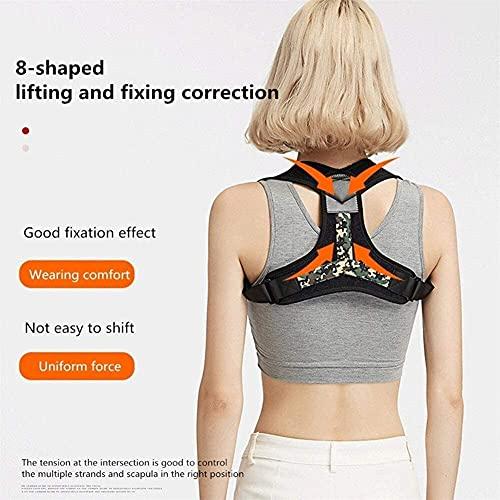 SJHY SJHY Posture Corrector Men Women Brace Shoulder Back Support Belt Medical Clavicle Therapy Lumbar Posture Correction Back Posture (Color : Black)