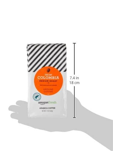 AmazonFresh AmazonFresh Decaf Colombia Ground Coffee, Medium Roast, 12 Ounce