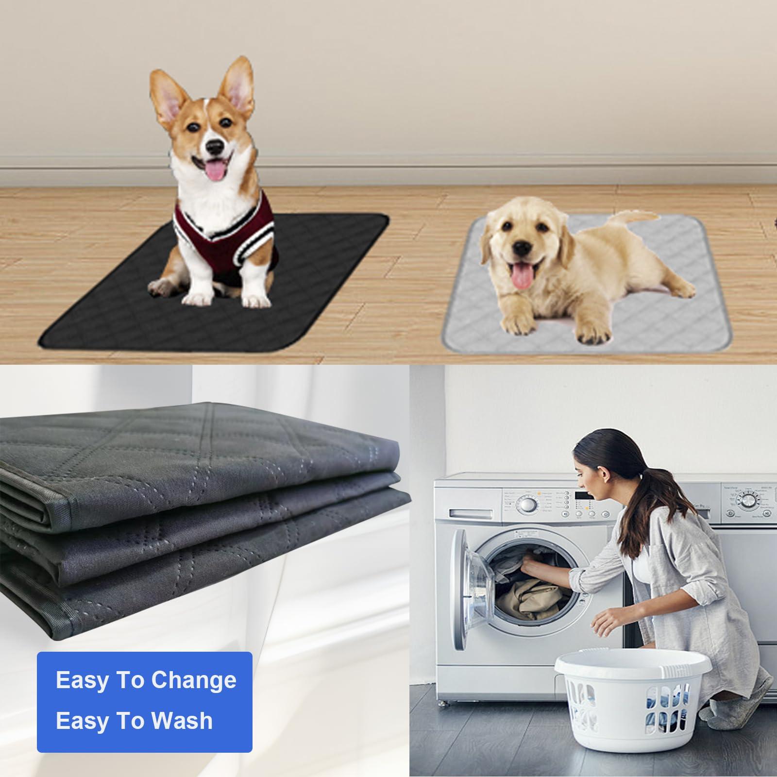 HUNAIGEE HUNAIGEE Washable Seat Protector Pads Waterproof Chair Pads for Incontinence for Adults Reusable Seat Pads Incontinence Seat Cover for Bed Wheelchair Ultra Soft 4-Layer 21\"X22\" 3 Pack Black