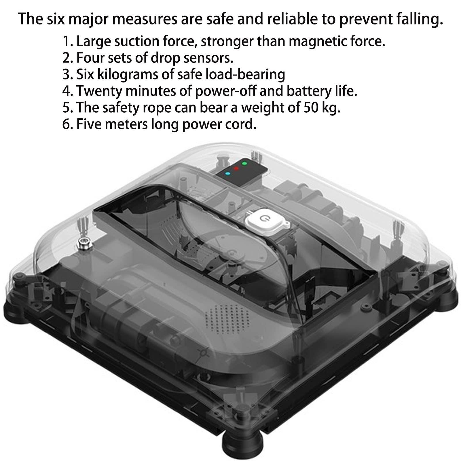 DWLOMHE DWLOMHE Double-Sided Magnetic Glass Wiper Cleaner, Glass Washing Cleaning Tool Brush, Double-Side Magnetic Glass Wiper, Robot Remote Control Automatic Glass Cleaning Artifact