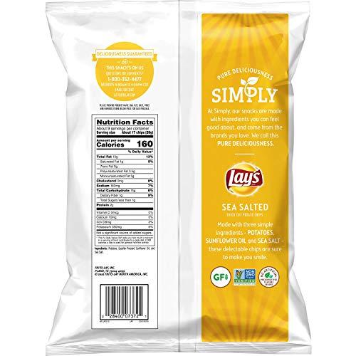 Lay's Simply Lay's Sea Salted Thick Cut Potato Chips, 8.5 Ounce
