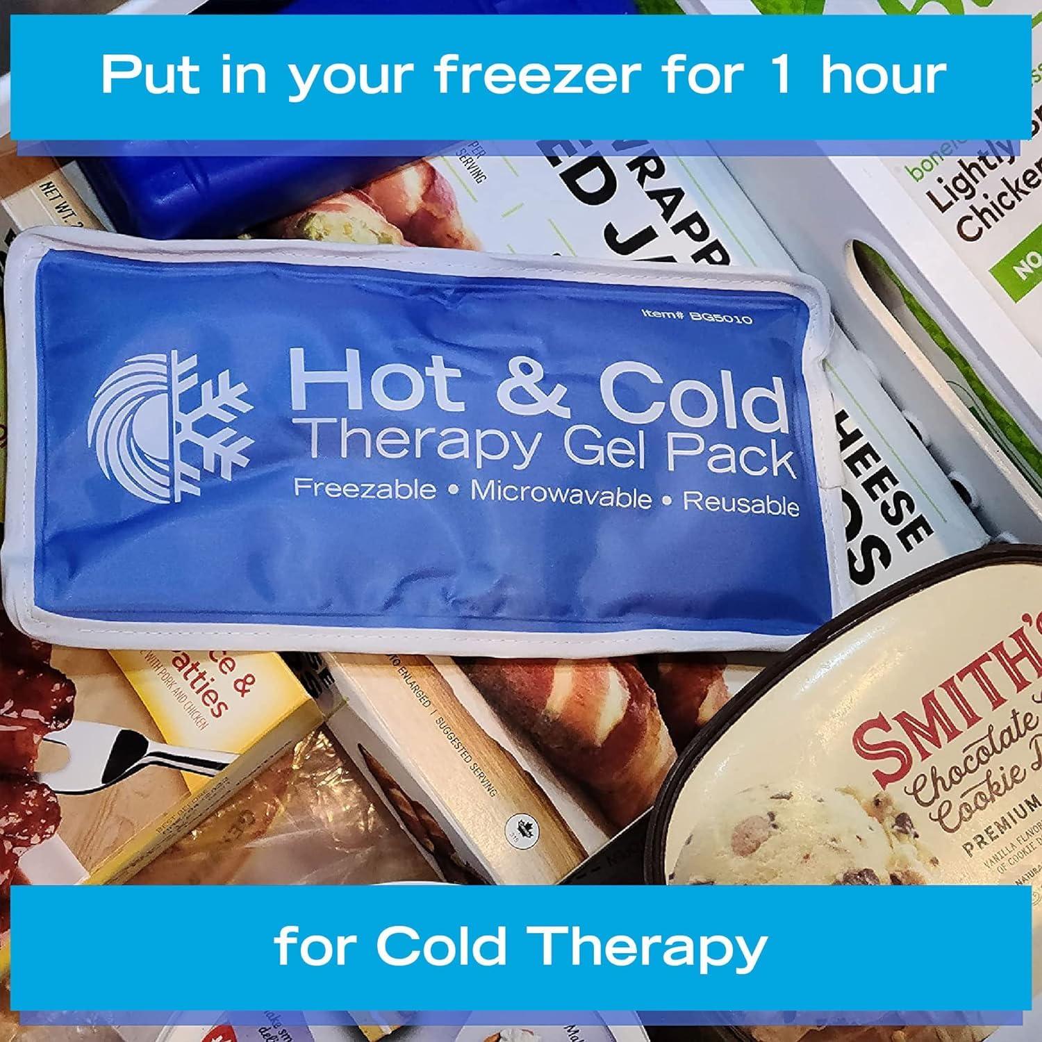 Roscoe Medical Roscoe Medical Gel Ice Packs Reusable and Cold Packs for Injuries Reusable, Shoulder Ice Pack, Knee Ice Pack, Hot and Cold Pack, Ice Pack for Back, 5 x 10 Inches, Small Ice Pack