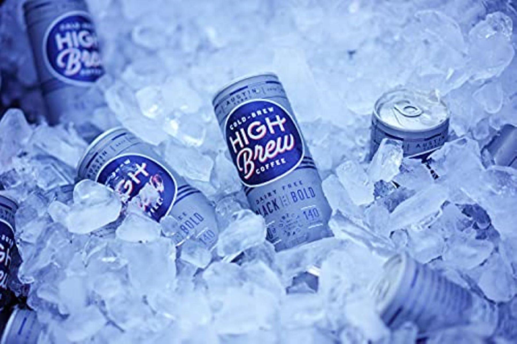 High Brew Coffee High Brew Black & Bold Cold Brew Coffee, Caffeinated, Dairy Free, 8 Ounces (Pack Of 12)