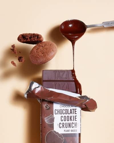 Taza Chocolate Taza Chocolate Organic Smooth & Crunchy Bars 70% Stone Ground, Chocolate Cookie Crunch 2.5 Ounces (10 Count), Vegan