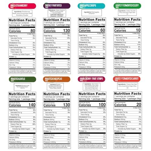 nutruit Nutruit Gourmet Healthy Snacks - 32 Pack MEGA Variety Box - Vegan, Gluten Free, Non-GMO Bulk Snacks - Kosher, High Protein, High Fiber, Plant-Based Healthy Snack - 1.2oz Packs