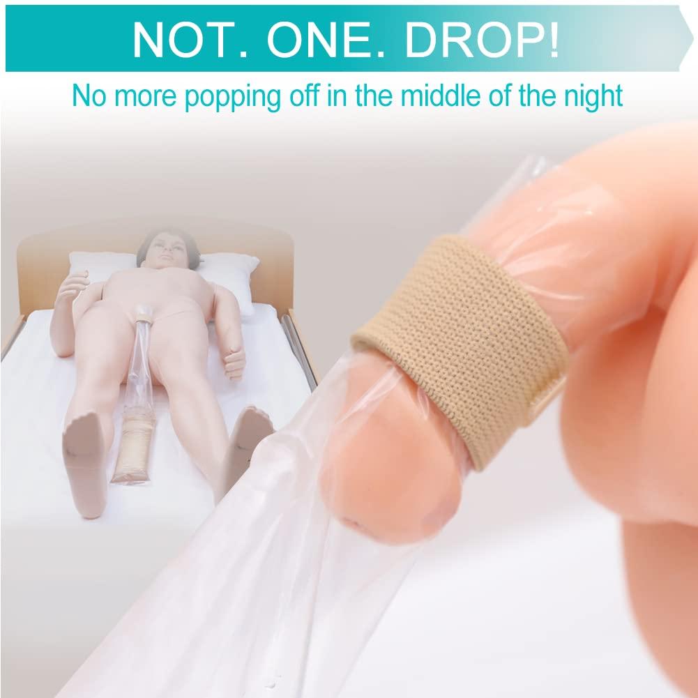 EaseCare Male External Catheter Strap Leak Free Penile Clamp Fully Adjustable Urinary Sheaths Fixer Band for Prostate Surgery Prostatectomy Reusable Washable Incontinence Supplies(Pack of 20)