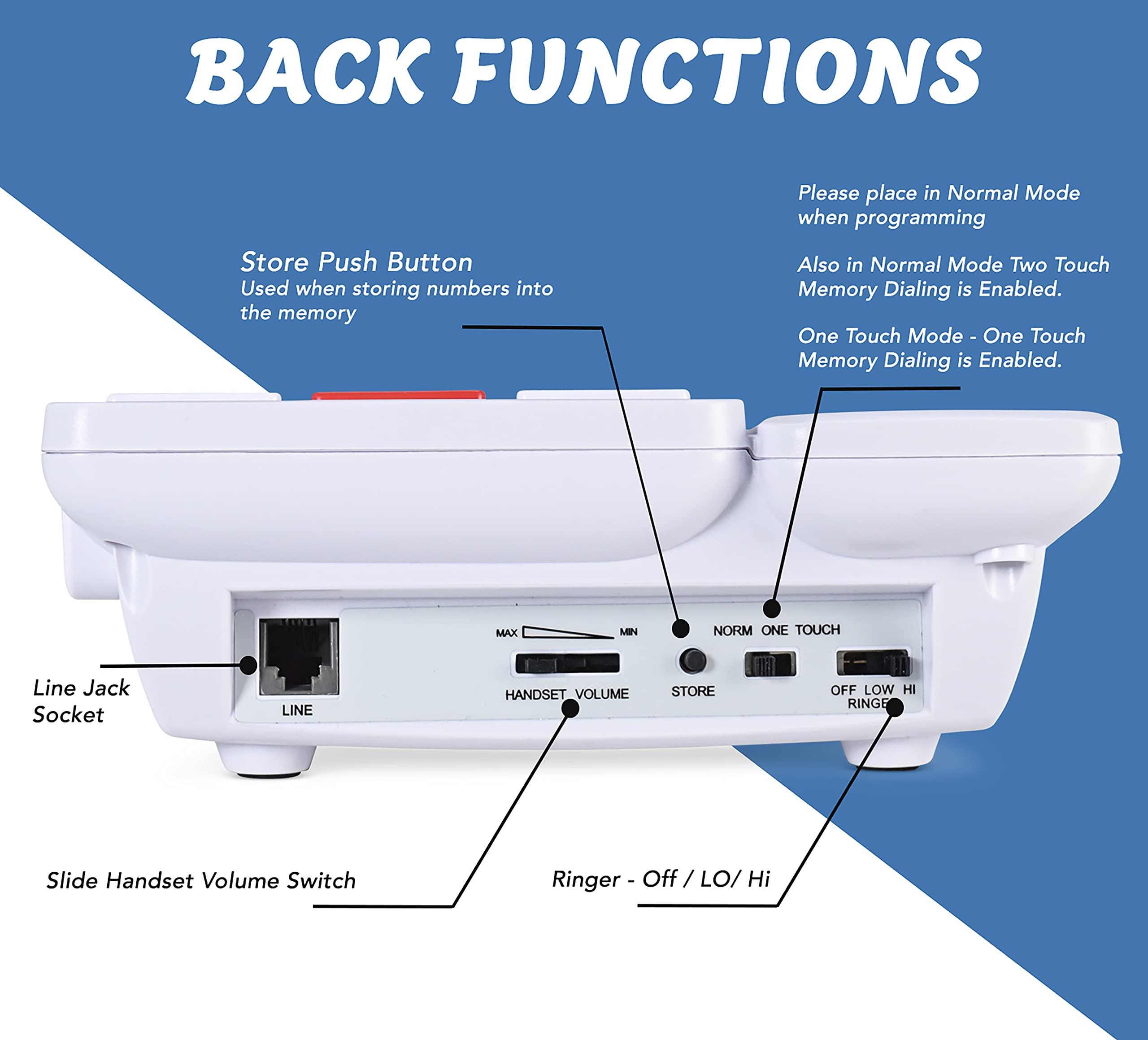 Future Call Future Call FC-8888 Big Button Phone for Seniors | Large Button Phones for Seniors | Phone for Visually Impaired and Telephones for Hearing Impaired | 40db Handset | Best Landline Phones for Seniors