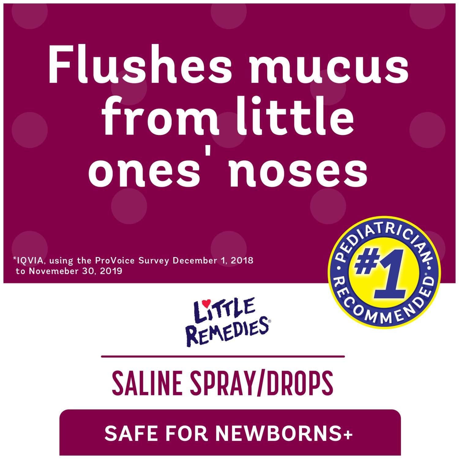 Little Remedies Little Remedies, Saline Nasal Spray and Saline Drops for Baby and Newborn, 0.5 Fl Oz, 3 Pack