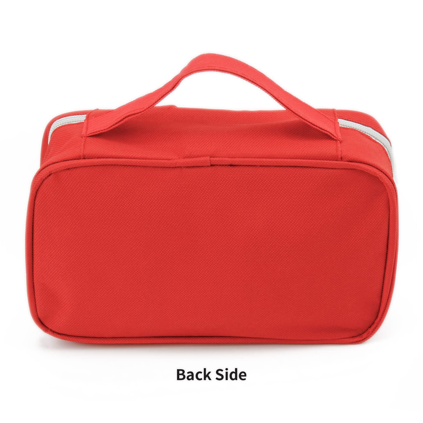 TOPASION TOPASION Portable Empty First Aid Kit Bag, Travel Medicine Pouch, Small Medical Bag (2 Pieces Red)