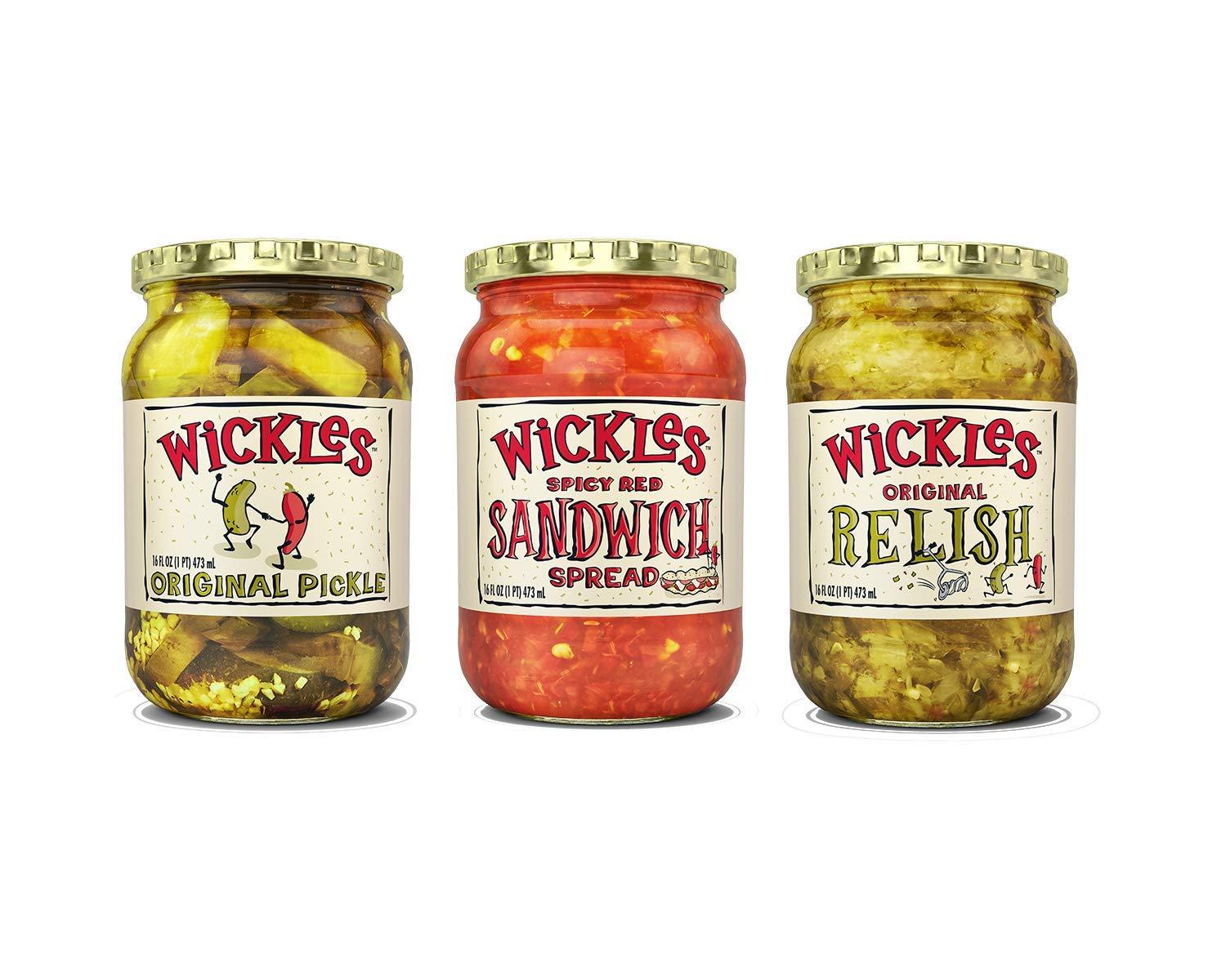 Wickles Wickles Original 3 Pack - Wickles Relish - Wickles Hoagie & Sub Spread and Wickles Pickles