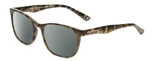 Calabria Calabria Shawn Polarized BiFocal Reading Sunglasses +1.75 Green Marble Grey Women Designer Chic Bi-Focal Sun Glasses Readers