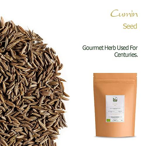 Valley of Tea Cumin Seeds Whole Organic Spice - Culinairy Seeds - Cuminum Cyminum - Whole Cumin Seed Cunin Cumin Seeds Organic Cummin Whole Cumin Spice 100g