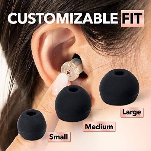 QuietBuds QuietBuds Premium Earplugs - Noise Reduction Ear Plugs with Advance Noise Filtering Technology for Studying Sleeping Blocking Harmful Sound | Hearing Protection Rose Gold Color