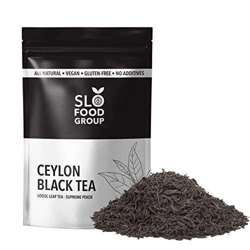 Slofoodgroup Slofoodgroup Ceylon Black Tea - Loose Leaf Black Tea from Sri Lanka - Pekoe Grade Tea Leaf (16 OZ)…