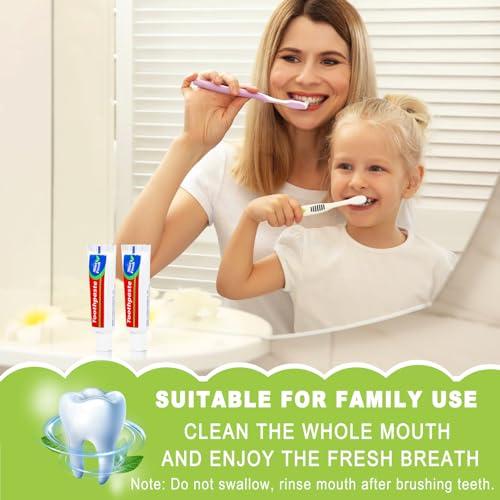 HAIFOTRVA HAIFOTRVA 100 Tubes Bulk Travel Size Toothpaste,Miniature 0.88oz(25g) Small Toothpaste Travel Size Bulk 1.3x3.93 inches Peppermint Mini Disposable Toothpaste for Hotel,Guests,Homeless,Charity