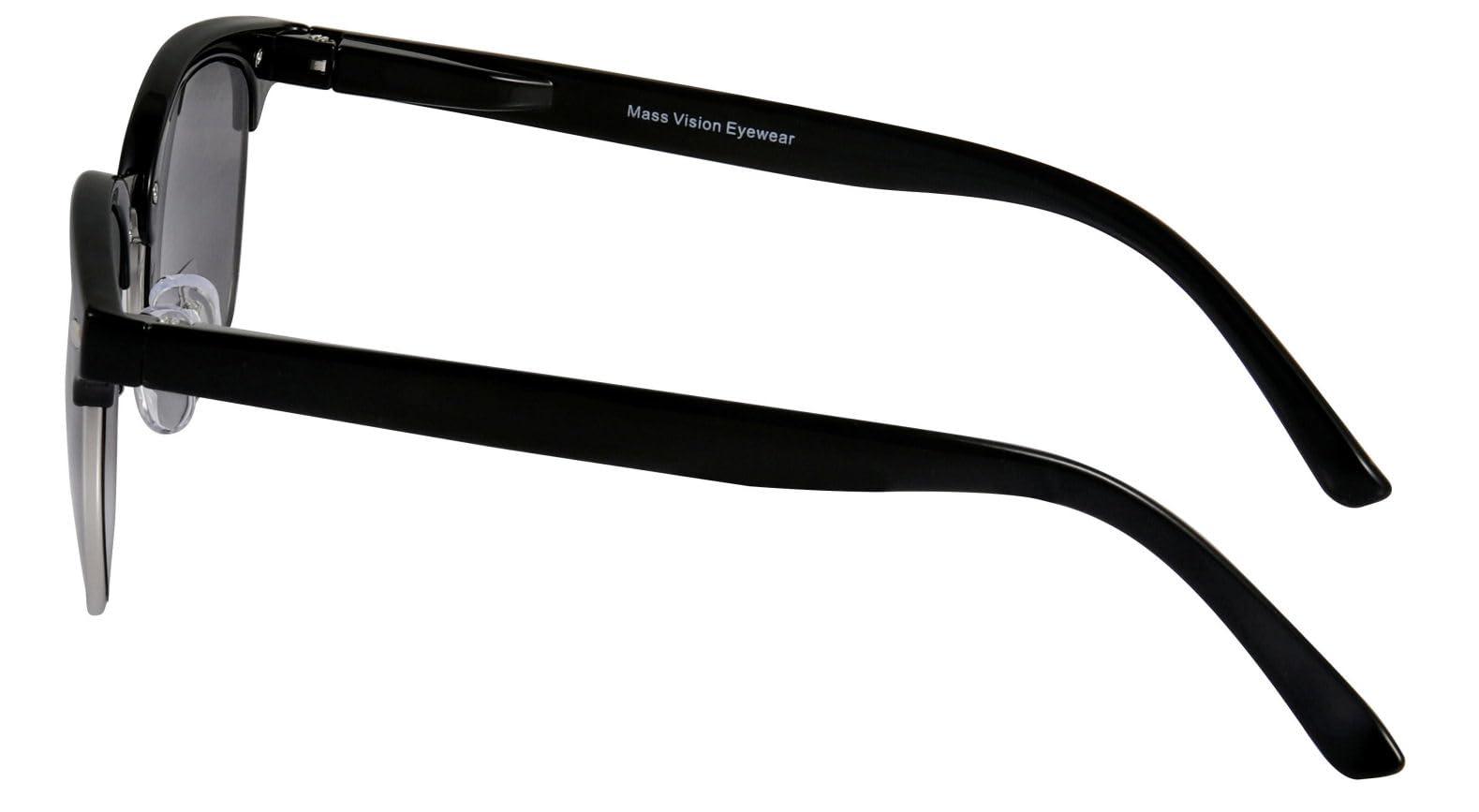 Mass Vision Mass Vision The Executive 3 Pair of Classic Bifocal Reading Sunglasses (Black, 1.5)