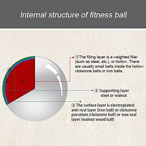 LIANGJUANG chinese balls baoding balls meditation balls Exercise Massage BallsBaoding Balls,Chinese Health Balls Baoding Balls Stress Relieve Hand Exercise Therapy Ball for Hand Therapy Stress Relief (50Mm)