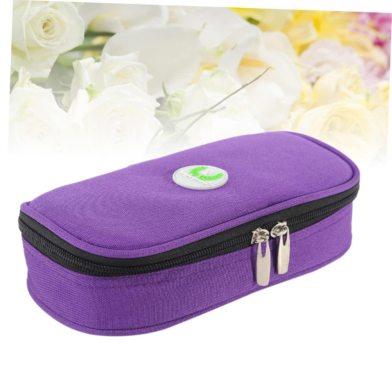 FOMIYES FOMIYES Medicine Storage Bag for Travel Cooler Insulated Container Oxford Material Portable Case Accessory Purple No Ice Included