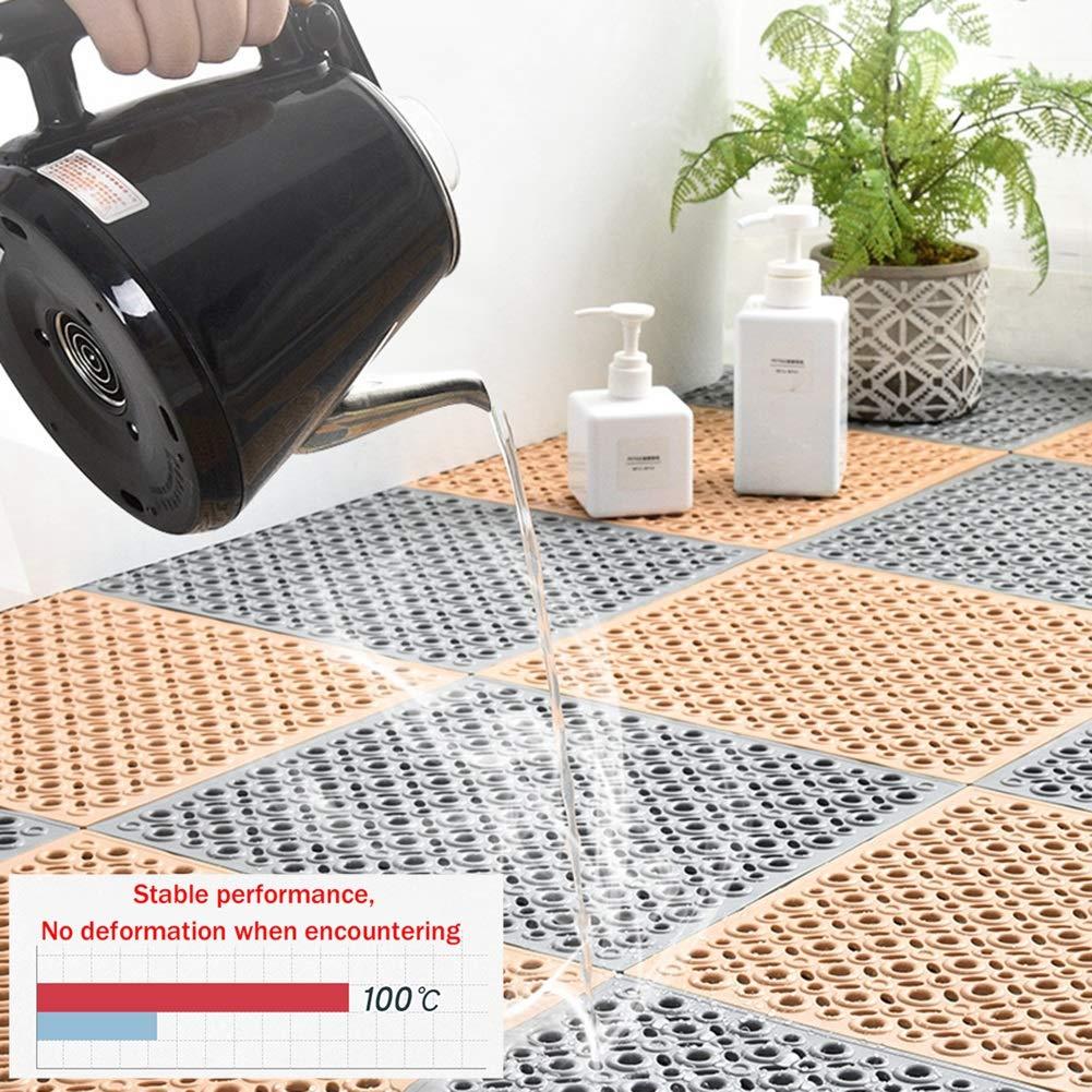 ALGFree-Foam Floor Tiles Interlocking Rubber Floor Tiles Bath Shower Mat, Not-Slip Tread Areas Pool Shower Locker Room Bathroom Deck Patio Garage ALGFree (Color : C, Size : 4PCS)