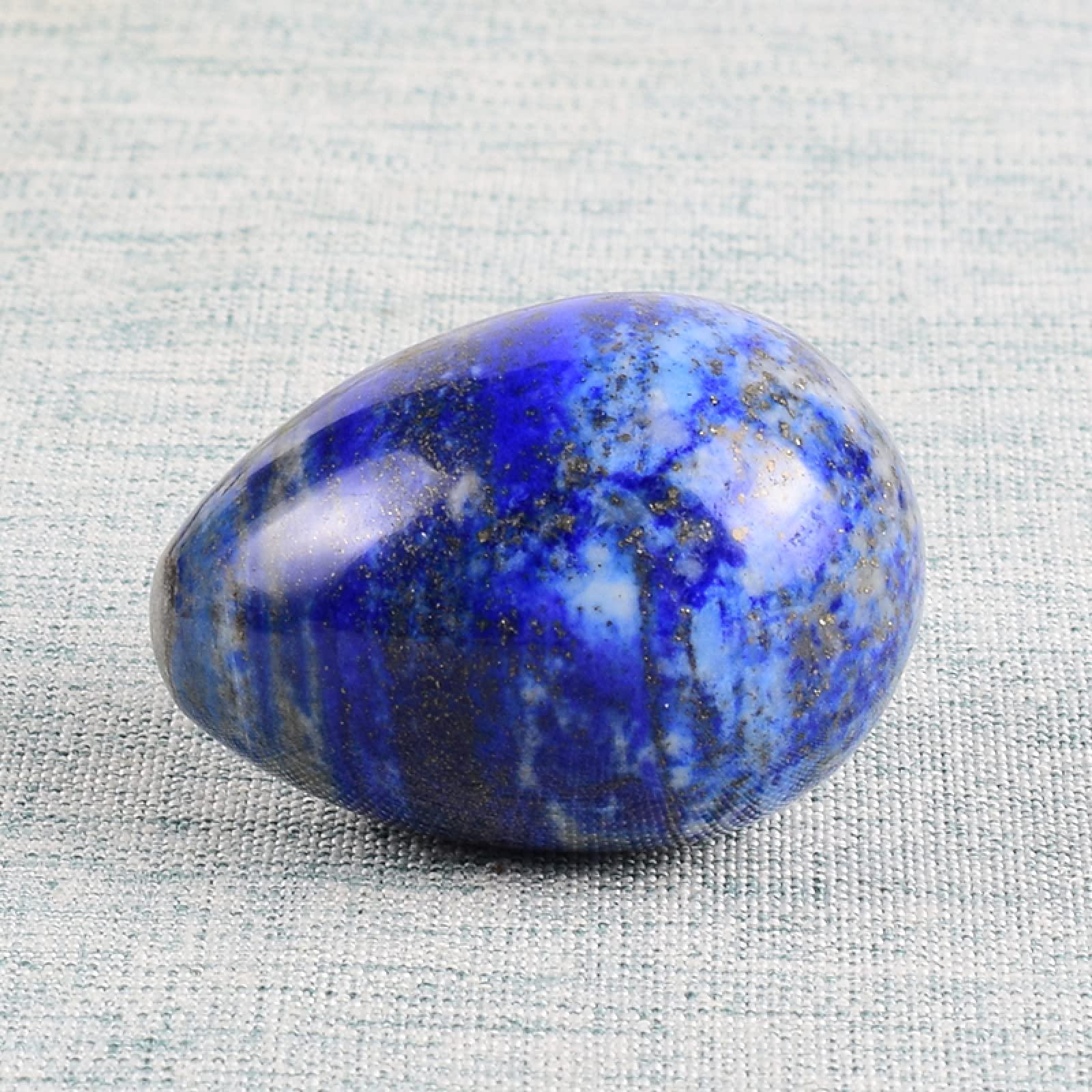MiZuh Yoni Egg Set Natural Lapis Lazuli Yoni Egg 43 * 30 Mm Undrilled Mineral Stone Ball Kegel Exercise,Rose Red