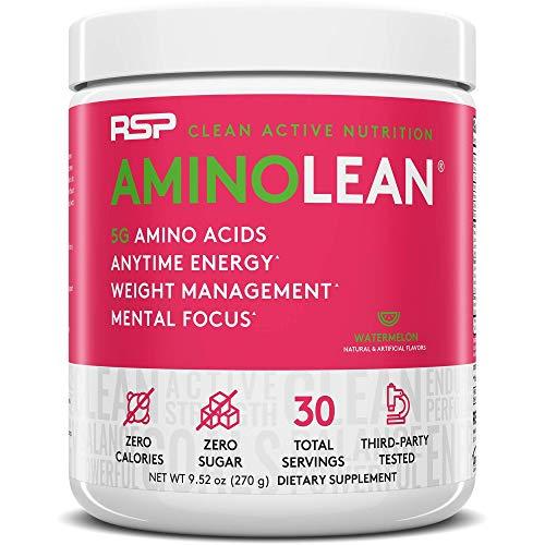 RSP NUTRITION RSP NUTRITION AminoLean Pre Workout Energy (Watermelon 30 Servings) with TrueFit Protein Powder (Vanilla 2 LB)