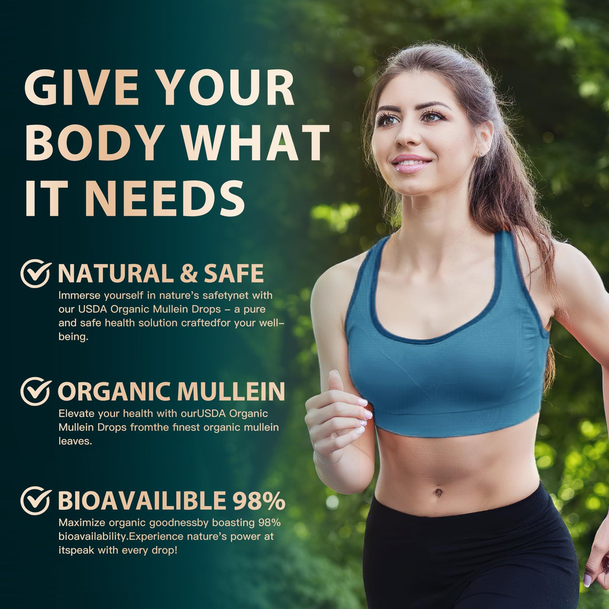 JSDKFJSA JSDKFJSA Mullein Drops for Lungs,Support Lung Cleanse/Detox & Respiratory Function for Healthy Breathing - Mullein Leaf Extract for Lungs-2 fl.oz