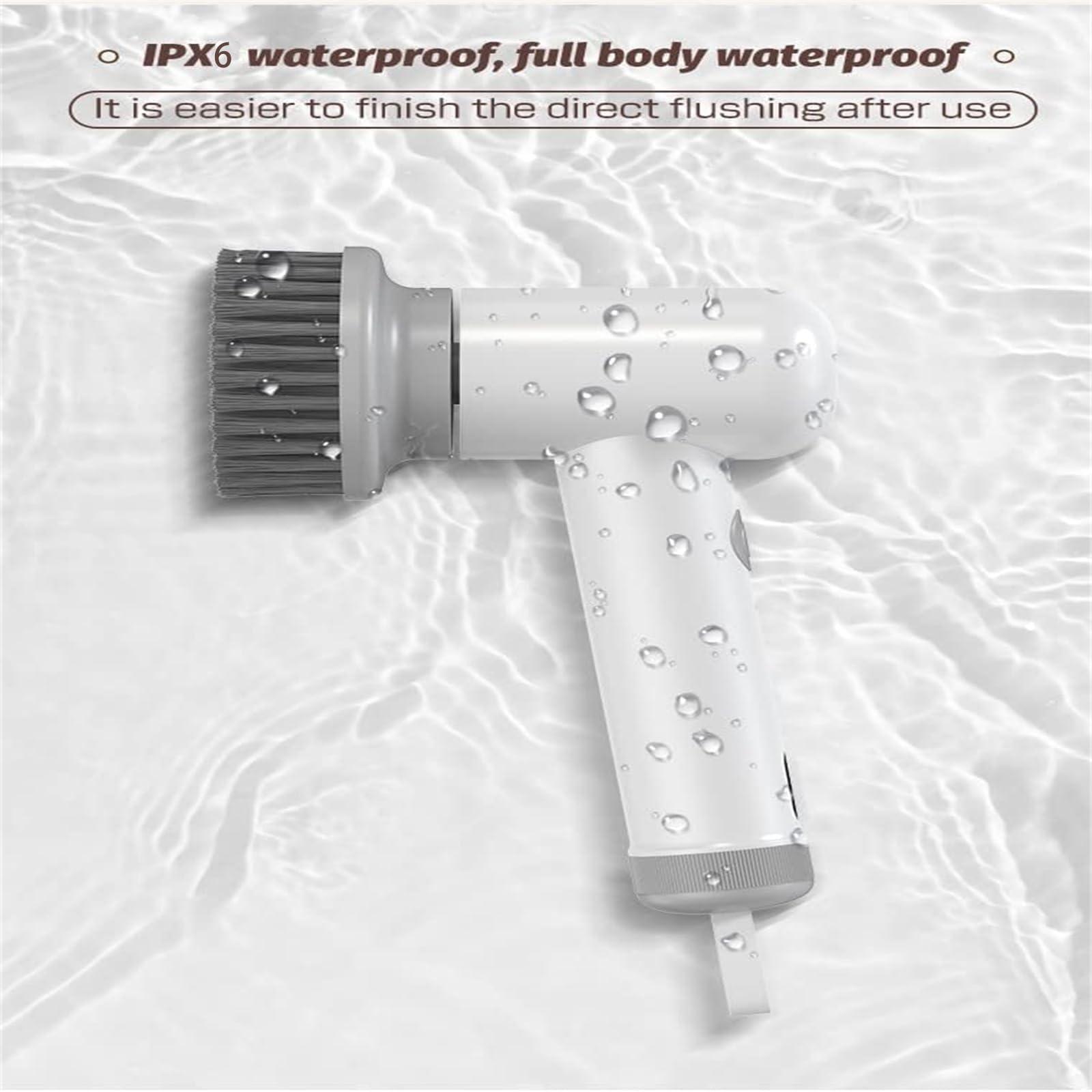 beeto Sinushi Cleaning Brush, sinushi Scrubber, Spin Power Scrubber, Sunoshi Power Spin Scrubber, Electric Brush for Cleaning, Sinushi Cordless Power Spin Scrubber, for Kitchen Bathroom (Color : Black+Whit