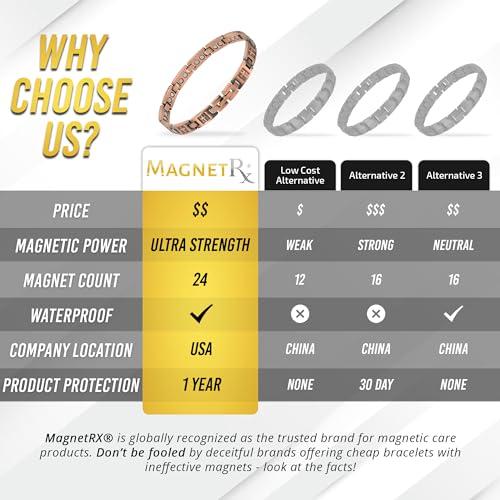 MagnetRX MagnetRX Copper Cross Bracelets for Women Effective Magnetic Womens Bracelet with Cross Adjustable Cross Bracelet with Included Sizing Tool (Cross)