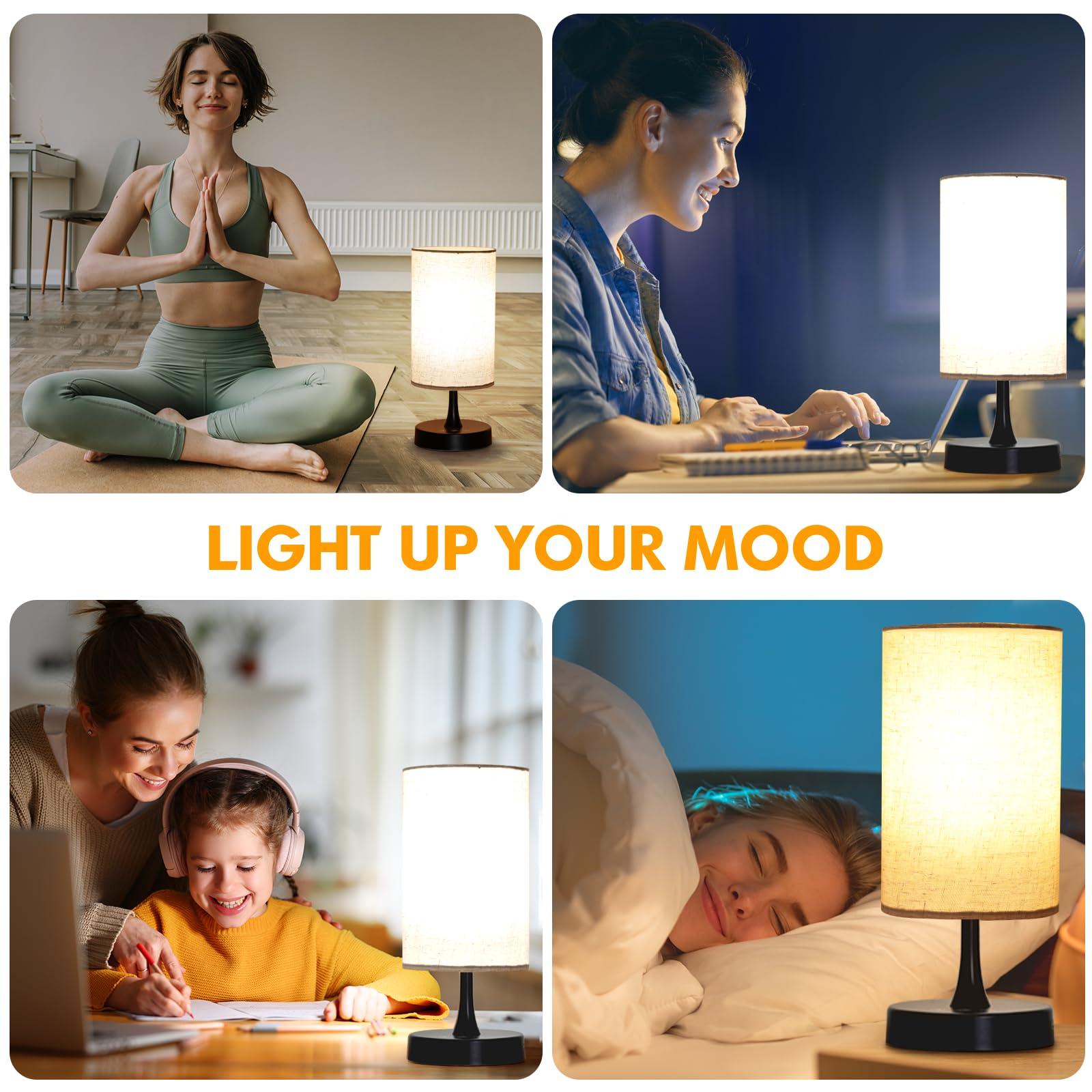 Caromolly Caromolly Light Therapy Lamp, 10000 Lux Lamp with Remote Control, 3 Color Temperature & 4 Brightness Level & Timer, Daylight Lamp for Home, Office, Decoration(Black Base Linen Shade)