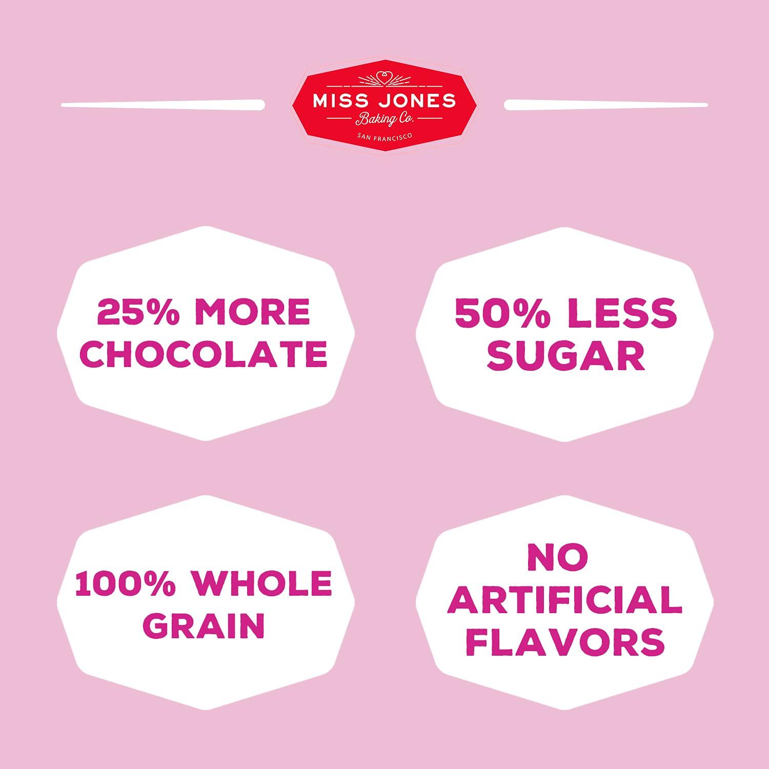 Miss Jones Baking Miss Jones Baking Gluten-Free Chocolate Chip Cookie Mix - More Chocolate Chips, 50% Lower Sugar, Naturally Sweetened Desserts & Treats, 13 Ounce (Pack of 1)