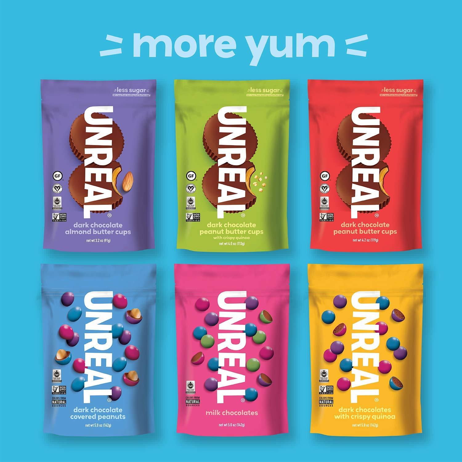 UNREAL UNREAL Dark Chocolate Coconut Bars (Value Size Bag) | Vegan, 3g Sugar, & 3 Simple Ingredients | Non-GMO, Gluten Free, & Fair Trade | 9.5oz