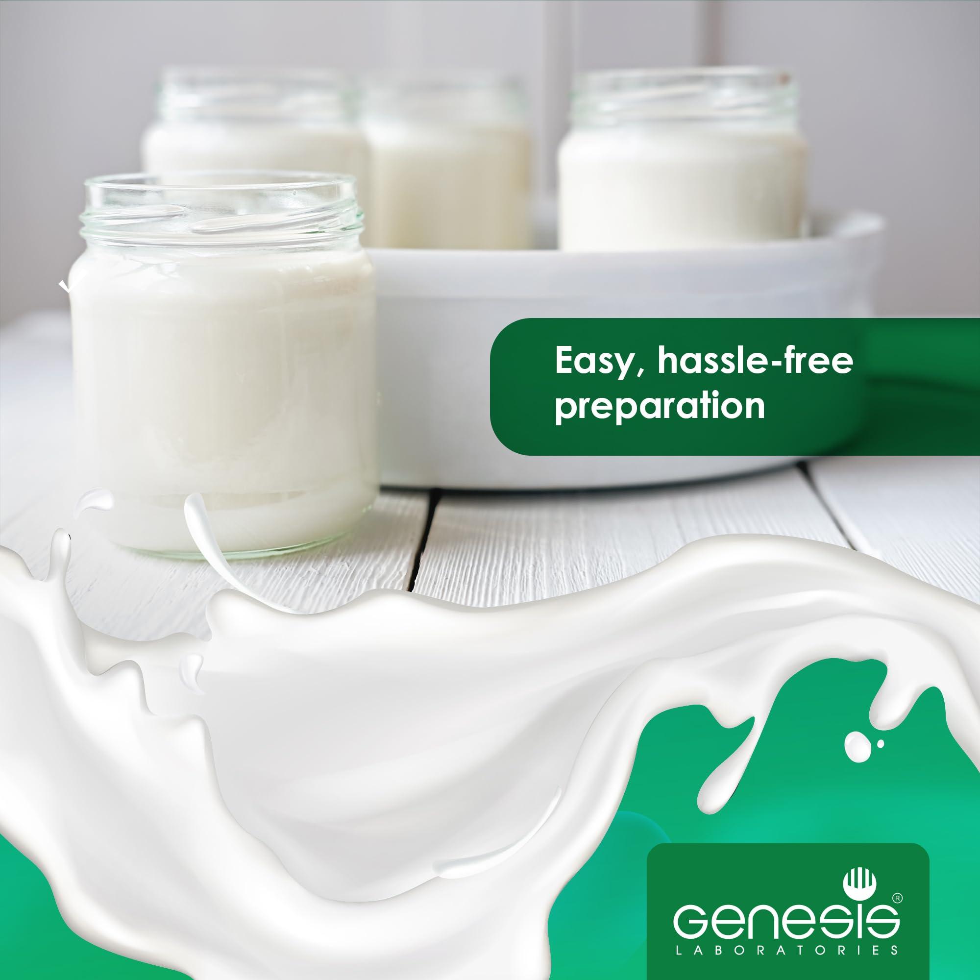 Genesis Laboratories Bulgarian Yogurt Starter Culture Natural Probiotic Yogurt Culture Starter Homemade Yoghurt Starter up to 50 Liters Lactobacillus bulgaricus 10 sachets