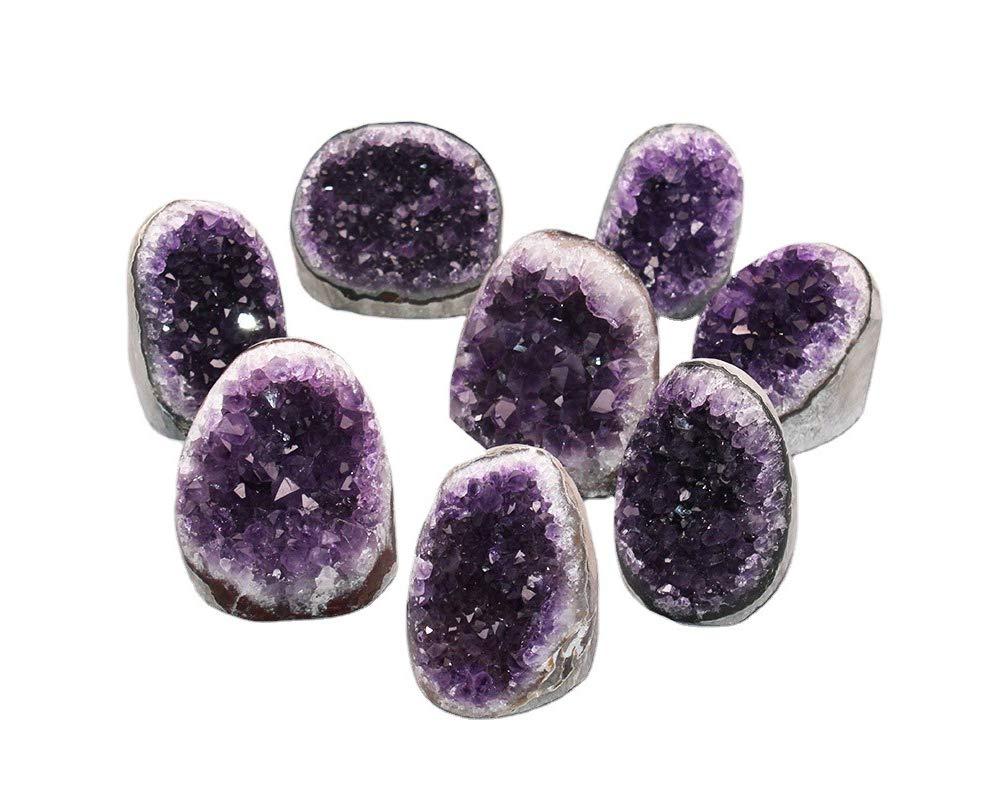 StoneStory Natural Uruguay Amethyst Crystal Cluster 1 (One) Large Specimen Stone for Crystals Healing Reiki Home Decoration 600-700grams (Uruguay Amethyst, 600-700grams/1.3lb-1.54lb)